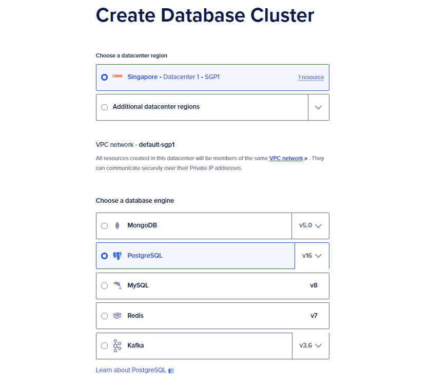 Create a PostgreSQL Database